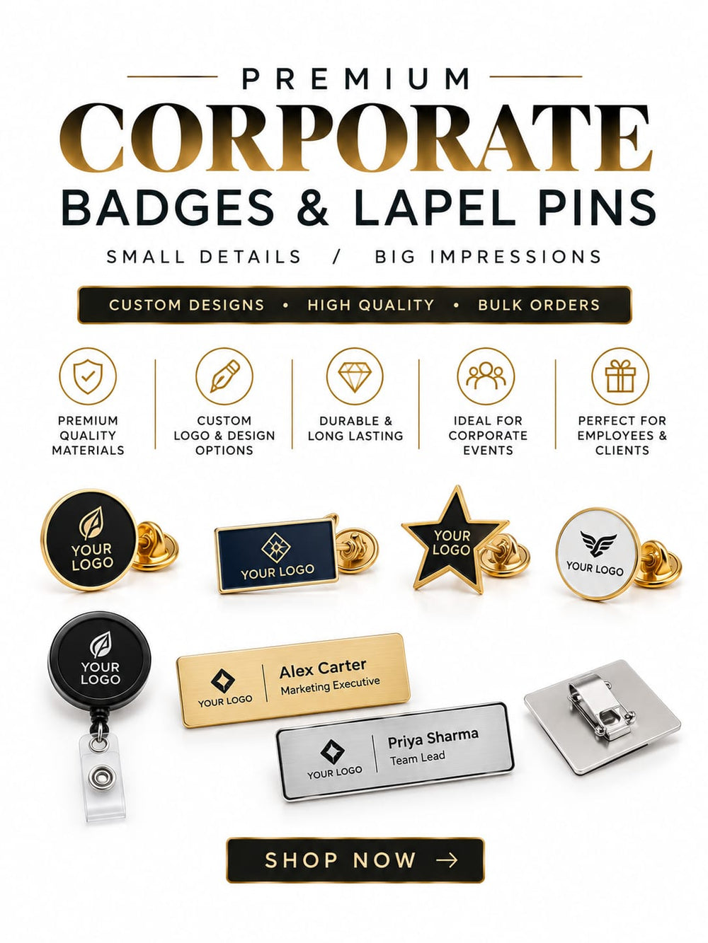 Corporate Badges & Lapel Pins
